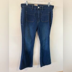 Pilcro Dark Blue Flare Jeans
